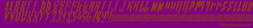 Nuevotrenta Font – Brown Fonts on Purple Background