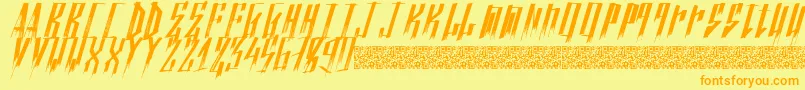 Nuevotrenta Font – Orange Fonts on Yellow Background