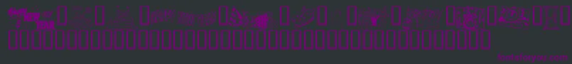 KrWelcome2002Pt2-fontti – violetit fontit mustalla taustalla