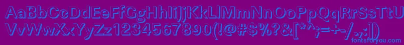 LinearshBold-Schriftart – Blaue Schriften auf violettem Hintergrund