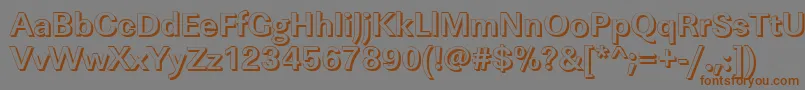 LinearshBold-Schriftart – Braune Schriften auf grauem Hintergrund