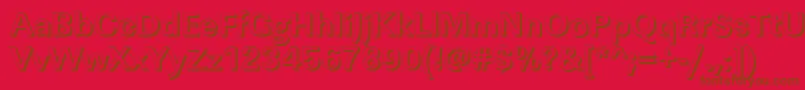 フォントLinearshBold – 赤い背景に茶色の文字