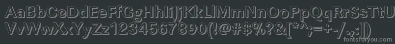 フォントLinearshBold – 黒い背景に灰色の文字