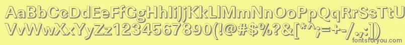 フォントLinearshBold – 黄色の背景に灰色の文字