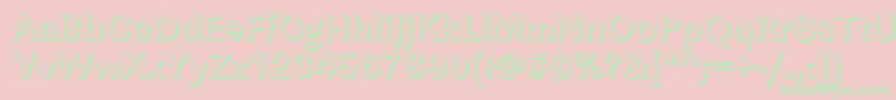 LinearshBold Font – Green Fonts on Pink Background