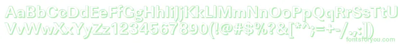 LinearshBold Font – Green Fonts on White Background