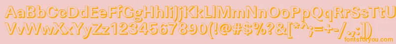 LinearshBold Font – Orange Fonts on Pink Background