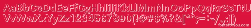 フォントLinearshBold – 赤い背景にピンクのフォント