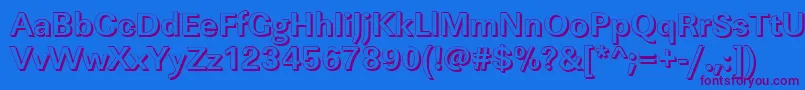 LinearshBold Font – Purple Fonts on Blue Background