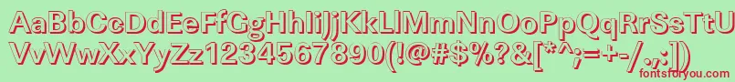 LinearshBold Font – Red Fonts on Green Background