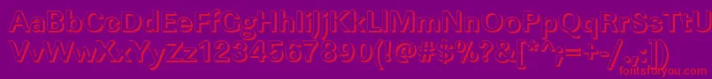 フォントLinearshBold – 紫の背景に赤い文字