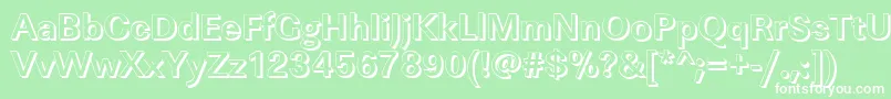 フォントLinearshBold – 緑の背景に白い文字