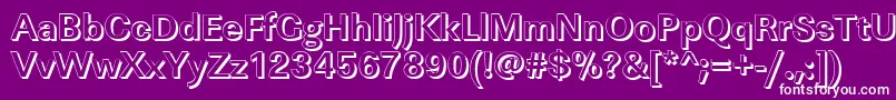 フォントLinearshBold – 紫の背景に白い文字