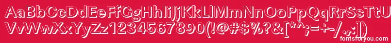 フォントLinearshBold – 赤い背景に白い文字