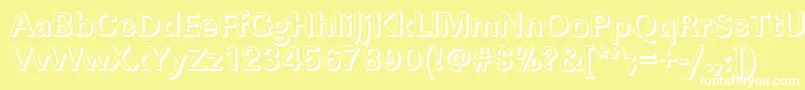 フォントLinearshBold – 黄色い背景に白い文字