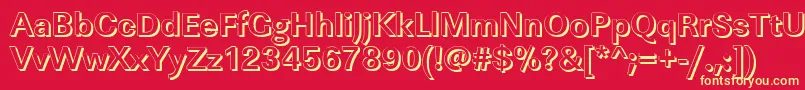 LinearshBold Font – Yellow Fonts on Red Background