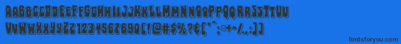 Pocketmonsterpunch Font – Black Fonts on Blue Background