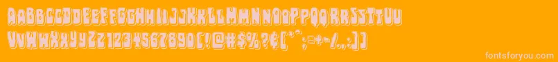 Pocketmonsterpunch Font – Pink Fonts on Orange Background