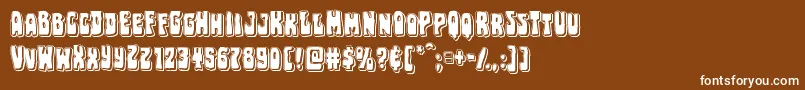 Pocketmonsterpunch Font – White Fonts on Brown Background