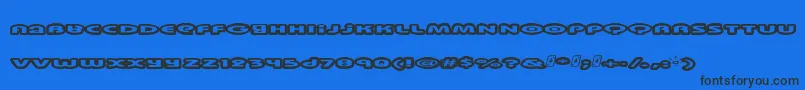 Swinkyda Font – Black Fonts on Blue Background