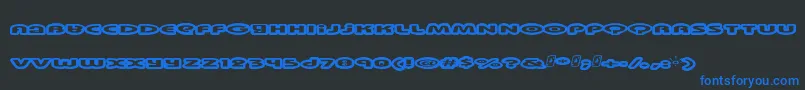 Swinkyda Font – Blue Fonts on Black Background