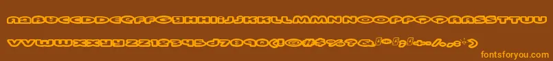 Swinkyda Font – Orange Fonts on Brown Background