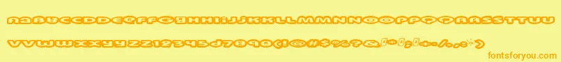 Swinkyda Font – Orange Fonts on Yellow Background