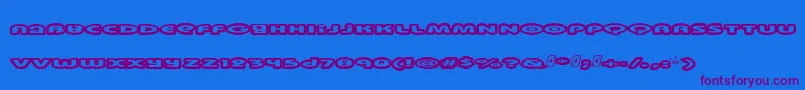 Swinkyda Font – Purple Fonts on Blue Background