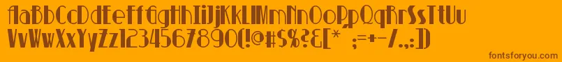 Suchet Font – Brown Fonts on Orange Background