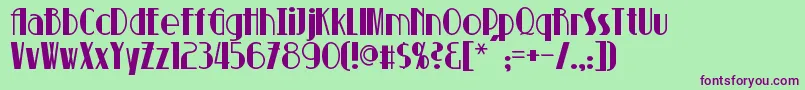 Suchet Font – Purple Fonts on Green Background