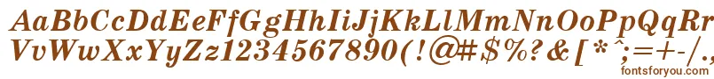 SchoolBoldItalic Font – Brown Fonts on White Background