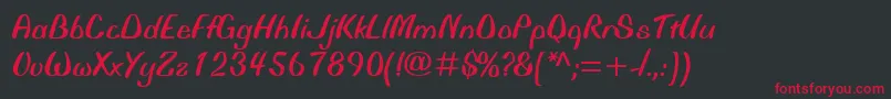BiffoMt Font – Red Fonts on Black Background