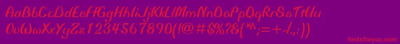 BiffoMt Font – Red Fonts on Purple Background