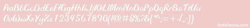 BiffoMt Font – White Fonts on Pink Background