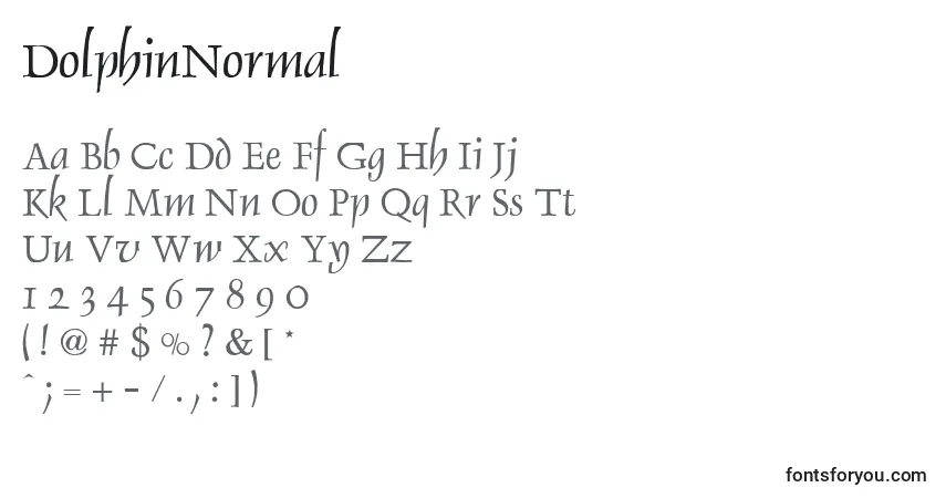 Schriftart DolphinNormal – Alphabet, Zahlen, spezielle Symbole