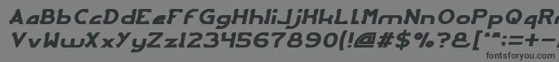Шрифт ArcadeItalic – чёрные шрифты на сером фоне