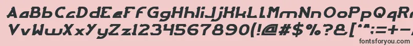 ArcadeItalic-Schriftart – Schwarze Schriften auf rosa Hintergrund