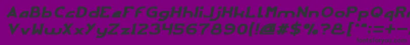 Шрифт ArcadeItalic – чёрные шрифты на фиолетовом фоне