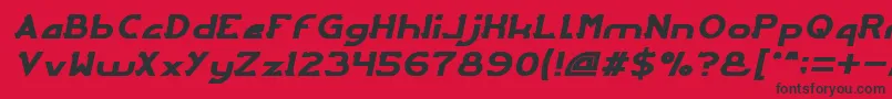 ArcadeItalic-Schriftart – Schwarze Schriften auf rotem Hintergrund