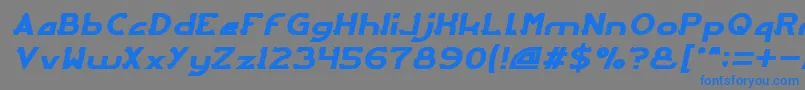 ArcadeItalic Font – Blue Fonts on Gray Background