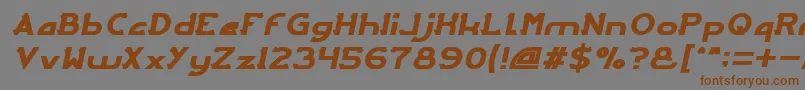 ArcadeItalic-fontti – ruskeat fontit harmaalla taustalla