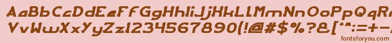 ArcadeItalic Font – Brown Fonts on Pink Background