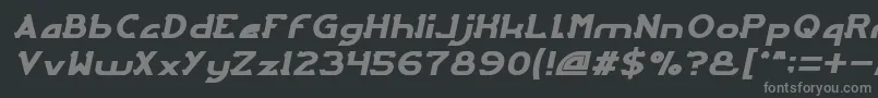 Шрифт ArcadeItalic – серые шрифты на чёрном фоне