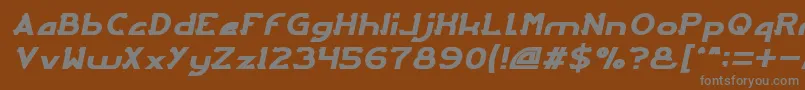 ArcadeItalic Font – Gray Fonts on Brown Background