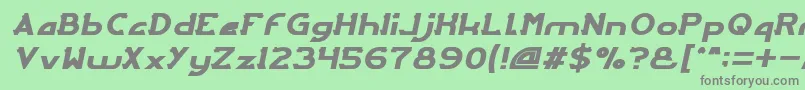 Шрифт ArcadeItalic – серые шрифты на зелёном фоне