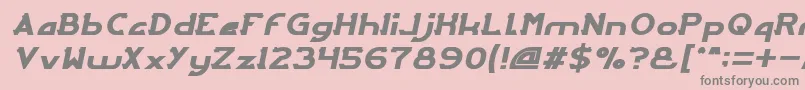 ArcadeItalic Font – Gray Fonts on Pink Background