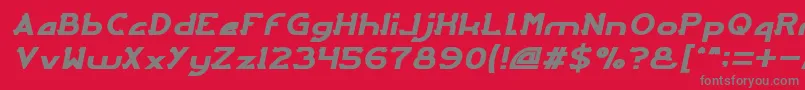 Шрифт ArcadeItalic – серые шрифты на красном фоне