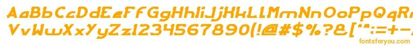 Шрифт ArcadeItalic – оранжевые шрифты на белом фоне