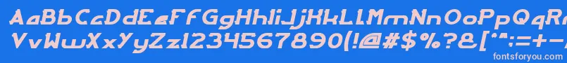 Шрифт ArcadeItalic – розовые шрифты на синем фоне