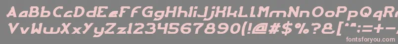 Шрифт ArcadeItalic – розовые шрифты на сером фоне